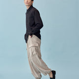 Washi Wool Cargo Trousers /BEIGE /F