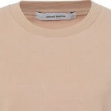 和紙コットン ロング Tシャツ-Pink Beige