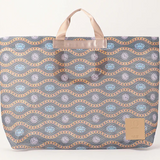 African Textile Mesh Tote Bag (Large) / GREIGE