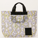 African Textile Mesh Tote Bag (Medium) / BLACK