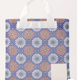 African Textile Mesh Tote Bag (Small) / WHITE