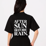 Lunch T-shirt AFTER SUN BEFORE RAIN / BLACK/M