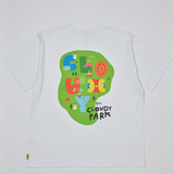 Park T-shirts CLOUDY PARK Back Print（GREEN）/ WHITE/L