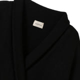 和紙ヤクロングカシュクールニット-Black