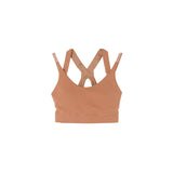 Washi ponch Double Shoulder Bra tops - Camel
