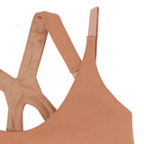 Washi ponch Double Shoulder Bra tops - Camel