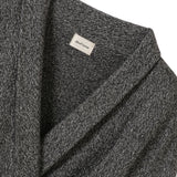 和紙ヤクロングカシュクールニット-Charcoal